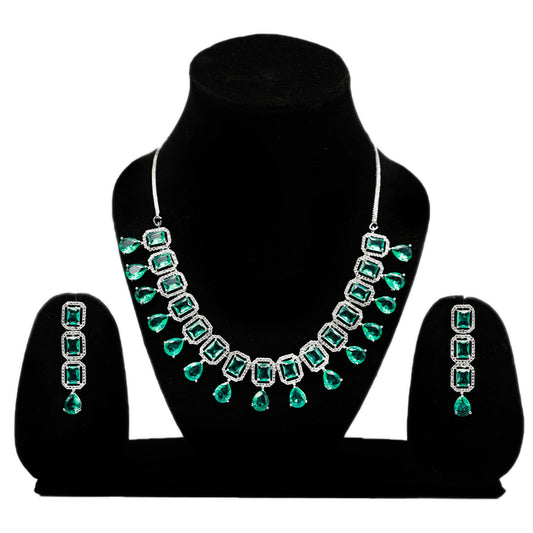 American Diamond Choker Necklace Set