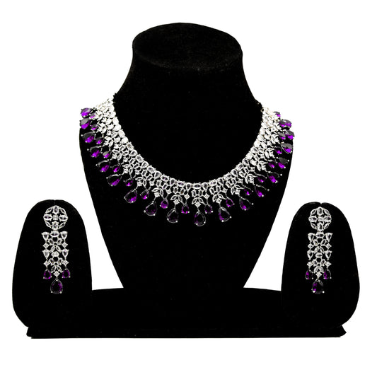 Anaarkali Jewels Radiant Diva American Diamond Necklace & Earring Set