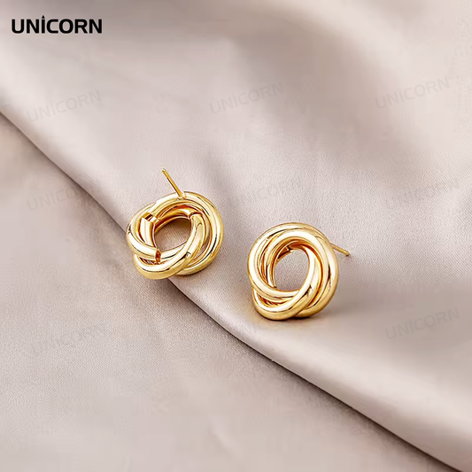 Anaarkali Jewels Infinity Loop Studs | Elegant Gold-Plated Earrings