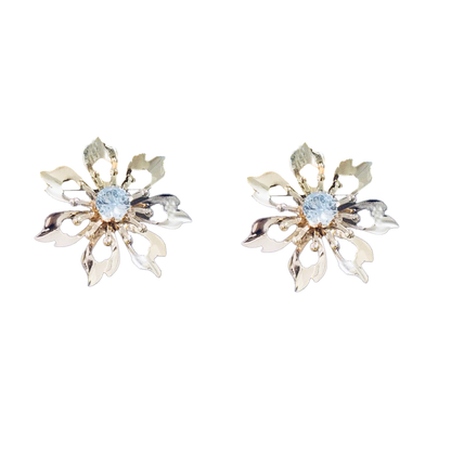 Anaarkali Jewels Dewdrop Floral Gem Earrings | Gemstone Floral Tops