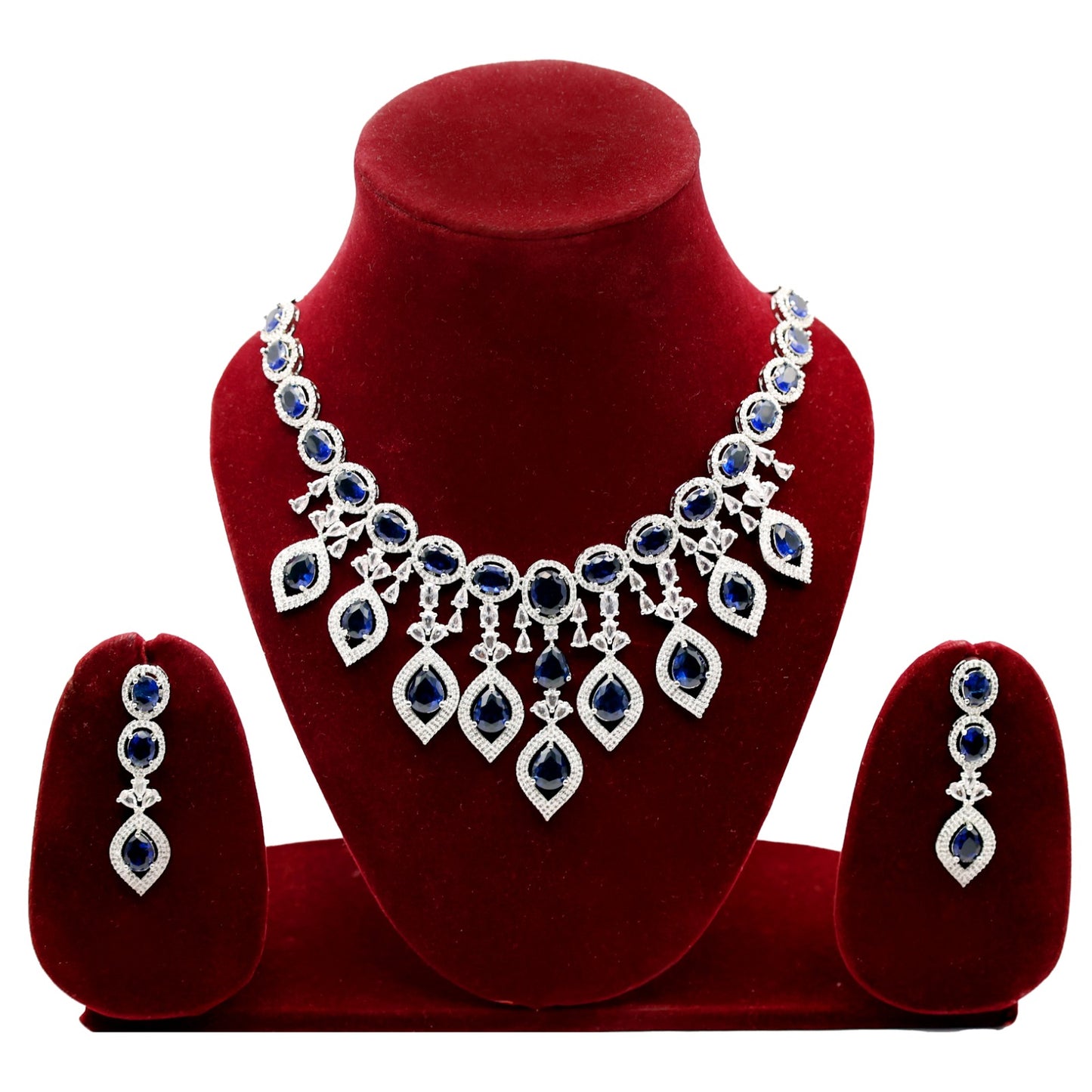 Anaarkali Jewels Artificial Hand Made Necklace Set | Silver Plated Necklace & Earring Set