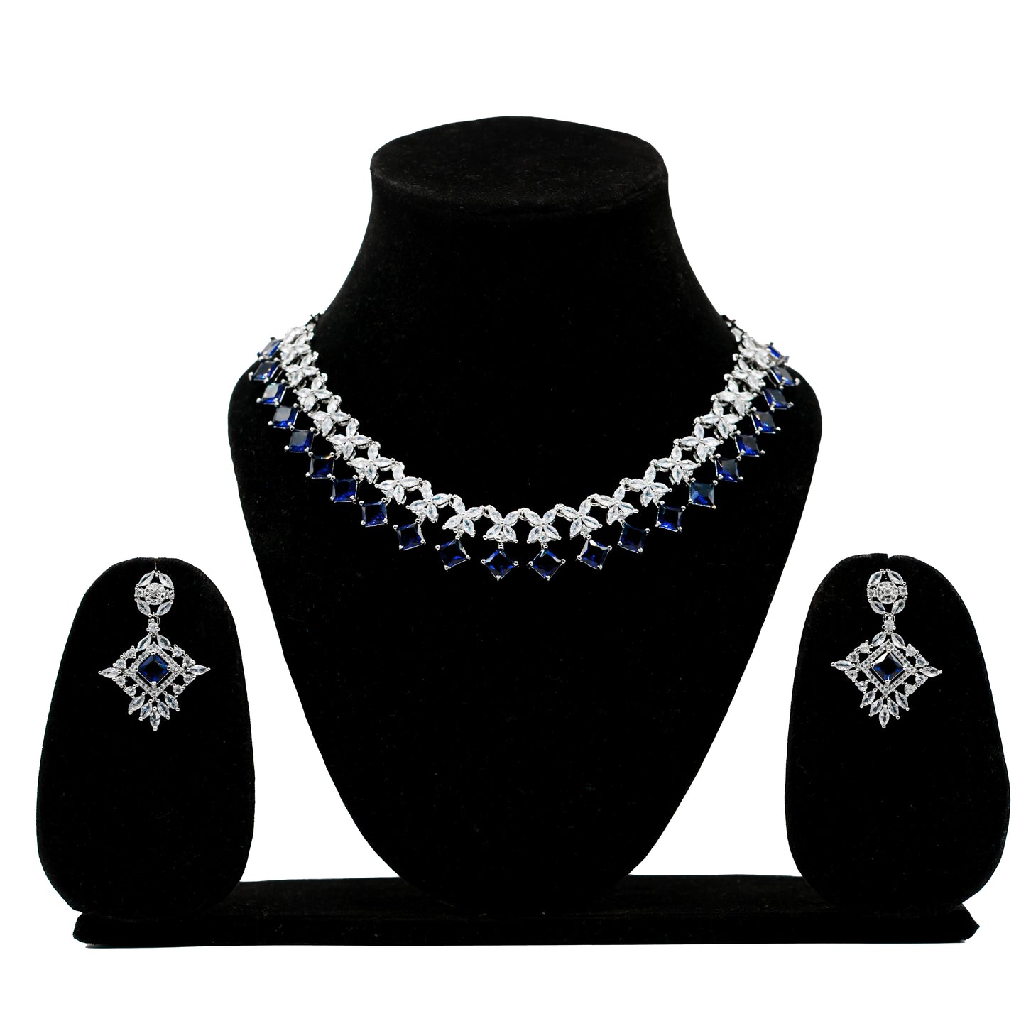 Anaarkali Jewels Western Elegance American Diamond Necklace & Earring Set